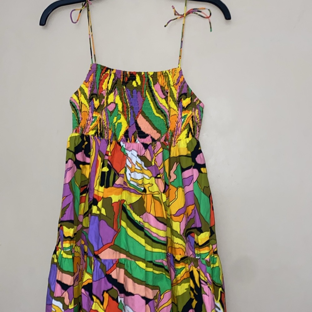 SWF Birds of Paradise Smocked Tie Strap Dress - Picture 8 of 12
